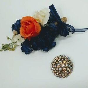 CLEARANCE...Vintage AB Brooch Crystal Rhinestone